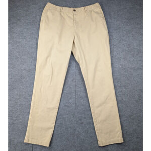 BearBottom Pants Mens XL 32" Elastic Waist Chino Khaki Comfort Minimal Staple